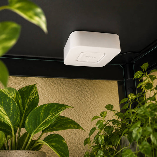Govee H5074 magnetic mount installed inside IKEA plant cabinet