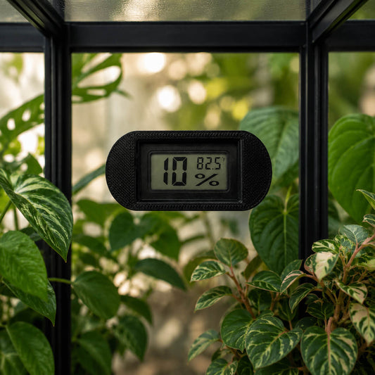 Magnetic glass mount hygrometer installed in plant enclosure – WBDesignsLV
