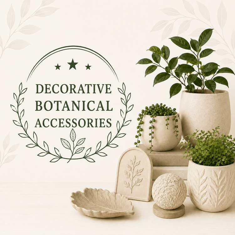 Decorative Botanical Collection graphic with plant-inspired decor, houseplants, and botanical accents.