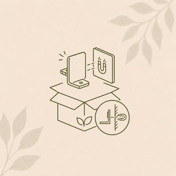 Magnetic mounts collection icon for plant cabinet accessories