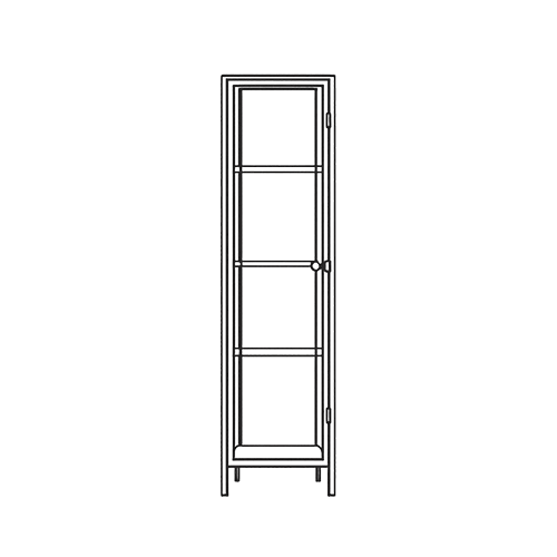 Black metal ladder on a white background