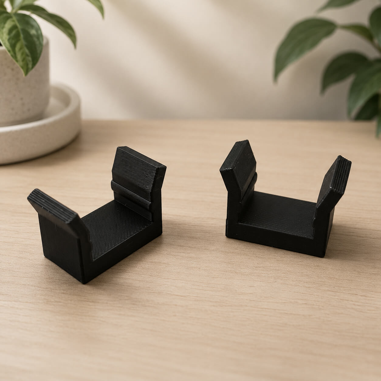 Black Barrina T5 magnetic light clips – fits 1ft and 2ft grow lights