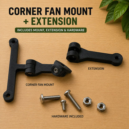 Black IKEA Milsbo corner fan mount with extension arm – WBDesignsLV