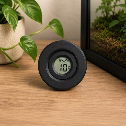 Black magnetic round glass mount hygrometer – WBDesignsLV