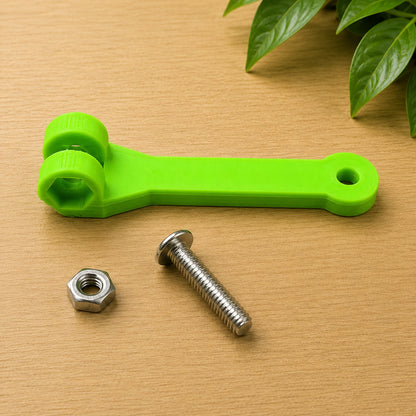 Green IKEA Milsbo corner fan mount with extended arm – adjustable airflow