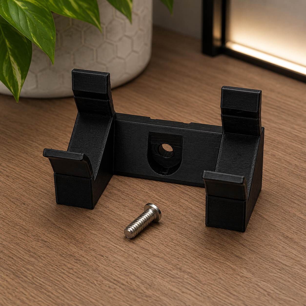 IKEA Milsbo Barrina T5 under shelf light bracket in black – 67 degree angle