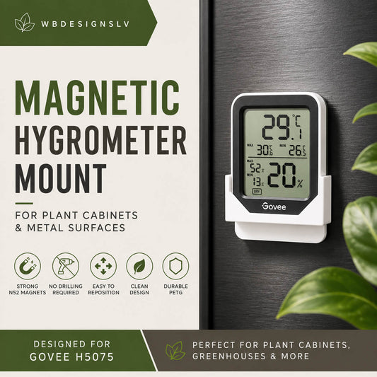 Magnetic mount for Govee H5075 hygrometer in plant cabinet – WBDesignsLV