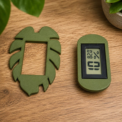 Monstera leaf glass mount hygrometer parts flatlay – WBDesignsLV