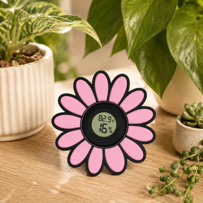 Pink Daisy glass mount hygrometer – WBDesignsLV