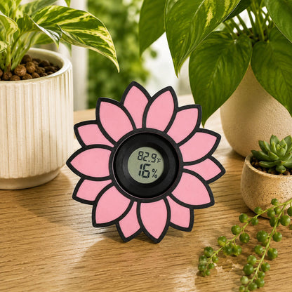 Pink Sunflower glass mount hygrometer – WBDesignsLV