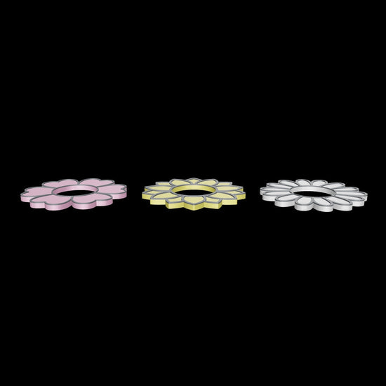 3d Decorative magnetic flower glass mount hygrometer