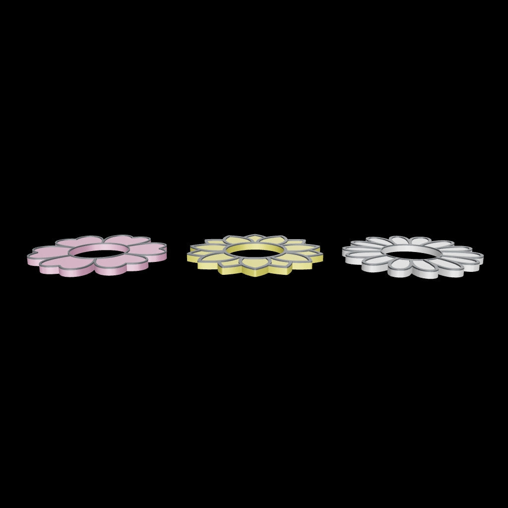 3d Decorative magnetic flower glass mount hygrometer