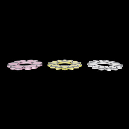 3d Decorative magnetic flower glass mount hygrometer