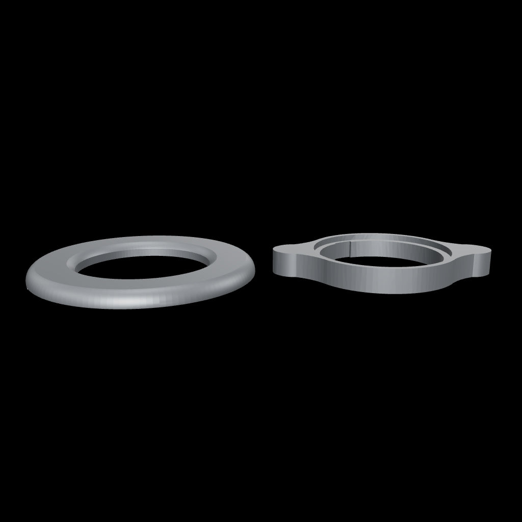 3d  Magnetic round glass mount hygrometer