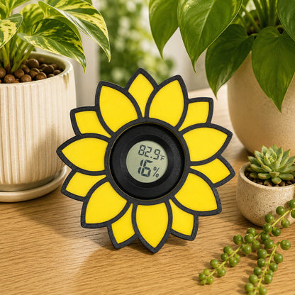 Sunflower glass mount hygrometer for IKEA plant cabinet – WBDesignsLV