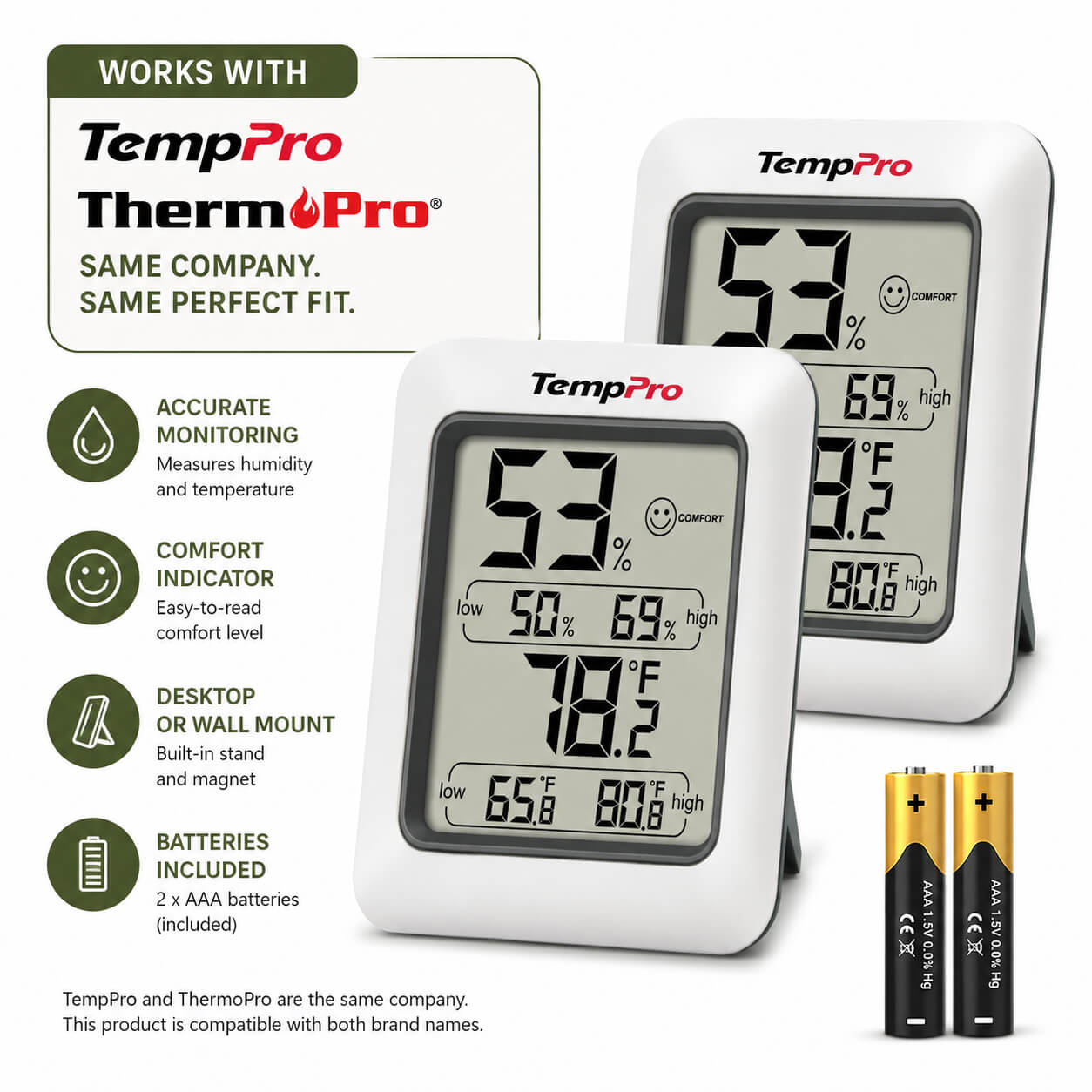 TempPro ThermoPro TP50 hygrometer compatibility guide – WBDesignsLV