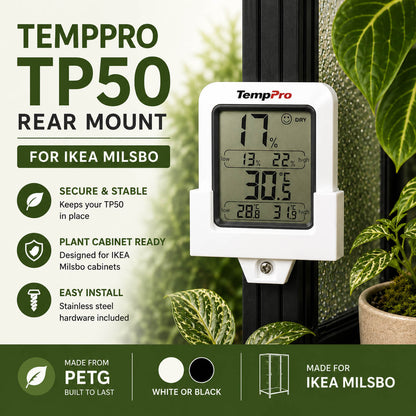 TempPro TP50 rear mount for IKEA Milsbo cabinets with green leafy background