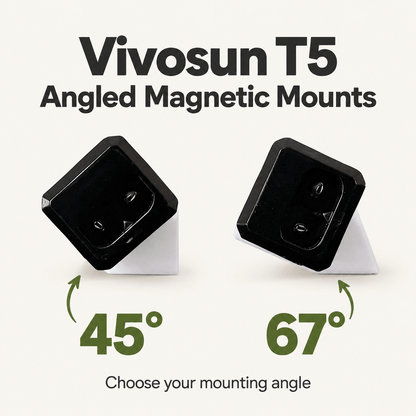 Vivosun T5 Angled Magnetic Light Mounts Set of 2