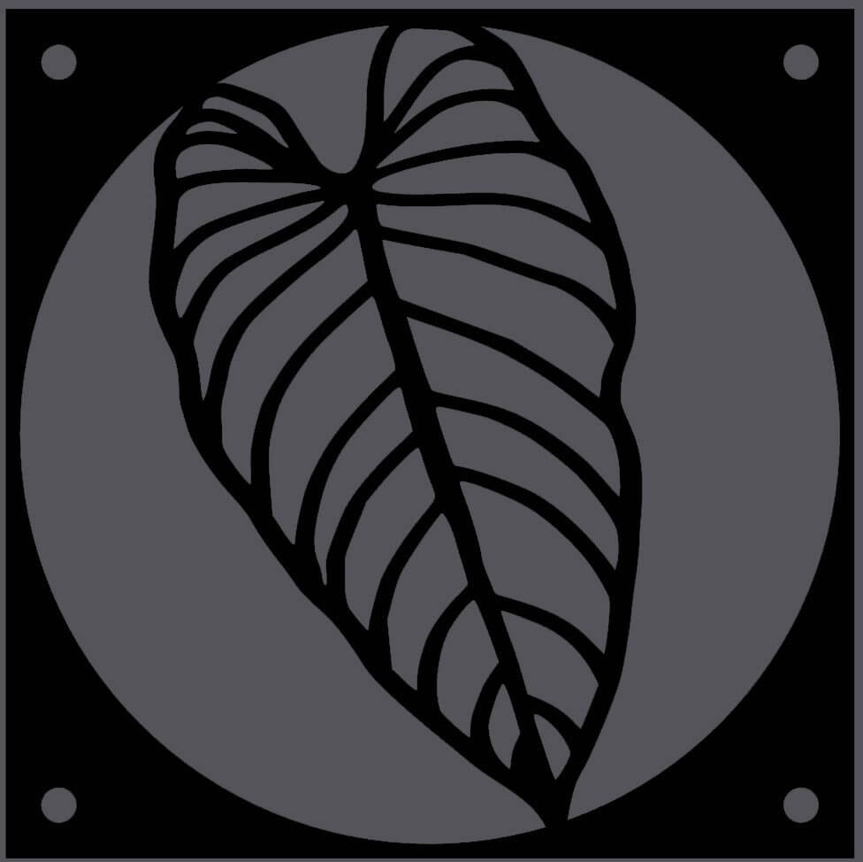 Alocasia Leaf decorative fan cover in black – WBDesignsLV