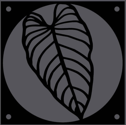 Alocasia Leaf decorative fan cover in black – WBDesignsLV