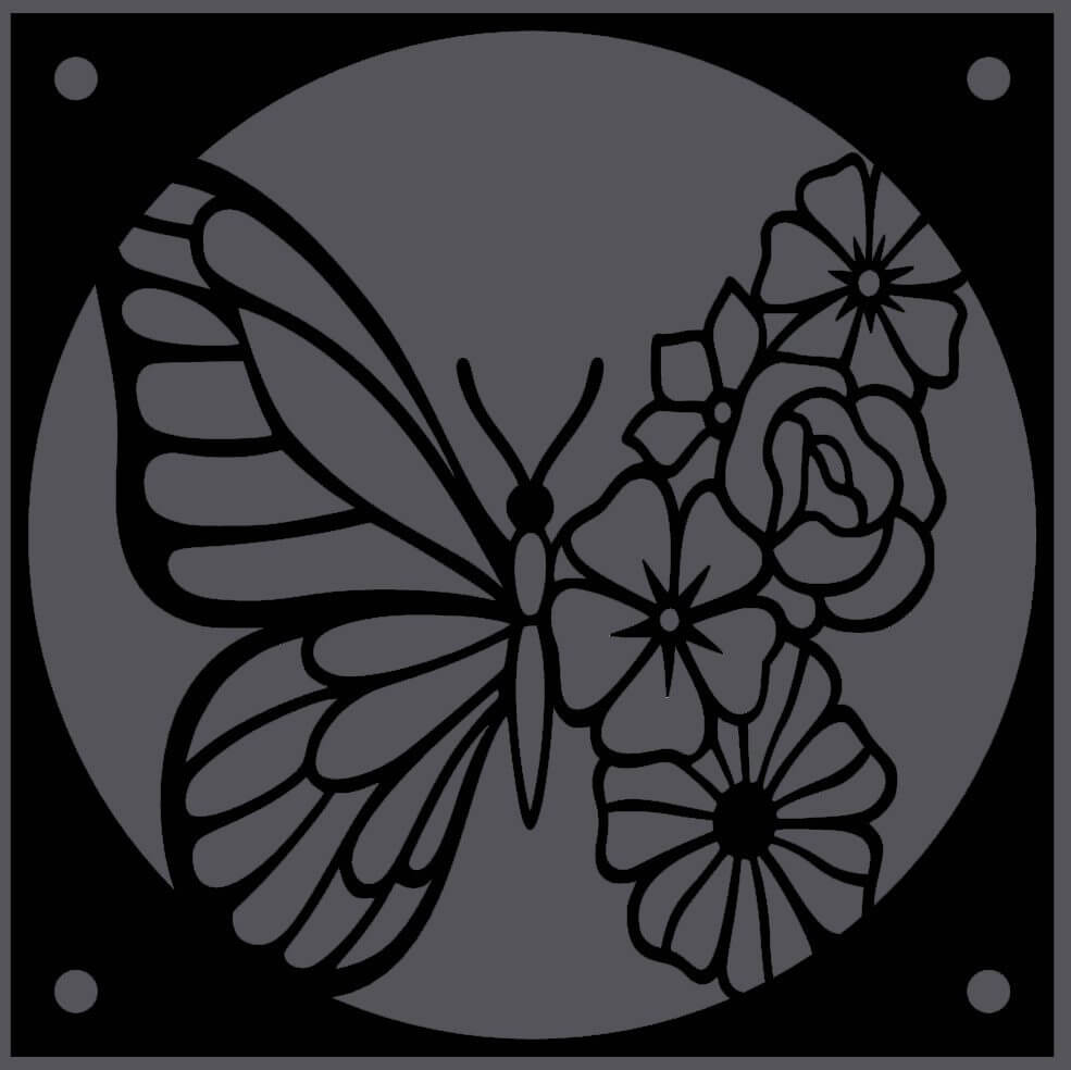Butterfly decorative fan cover in black – WBDesignsLV