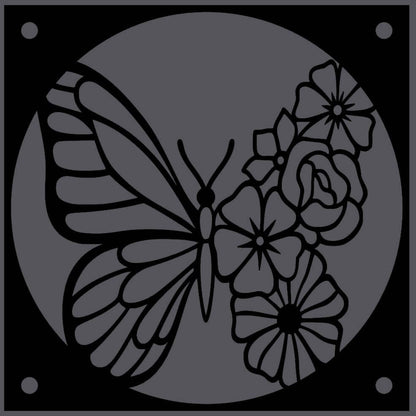 Butterfly decorative fan cover in black – WBDesignsLV