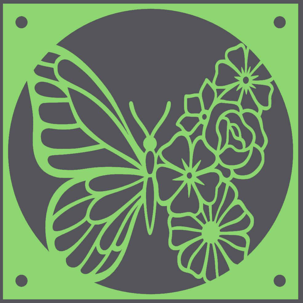 Butterfly decorative fan cover in green – WBDesignsLV