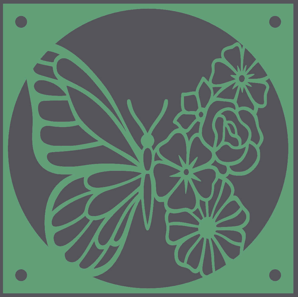 Butterfly decorative fan cover in olive green – WBDesignsLV