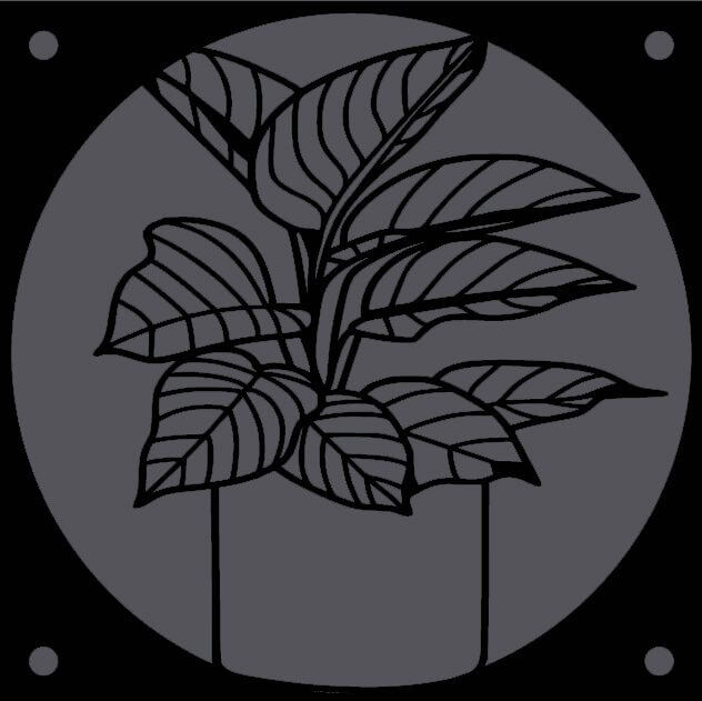 Calathea decorative fan cover in black – WBDesignsLV