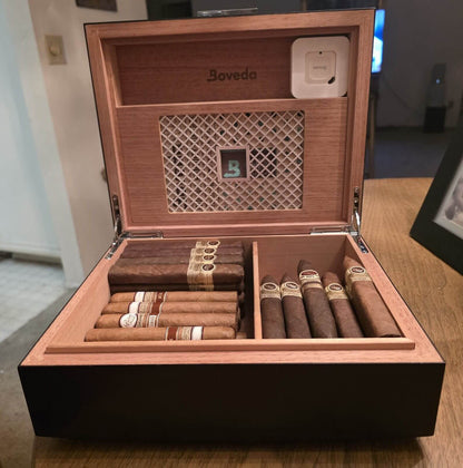 Govee H5074 magnetic mount installed in humidor – WBDesignsLV