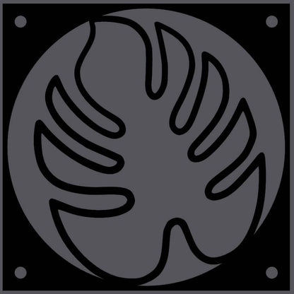 Monstera Leaf decorative fan cover in black – WBDesignsLV