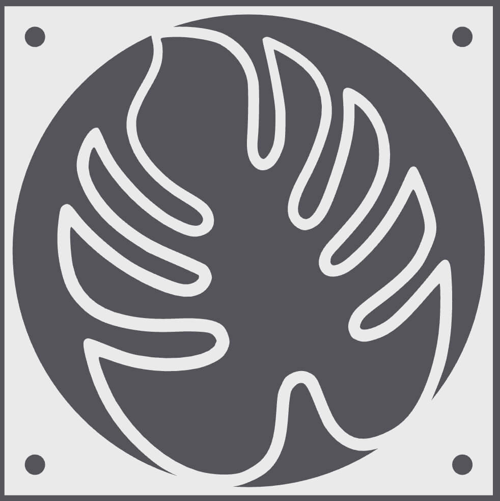 Monstera Leaf decorative fan cover in white – WBDesignsLV