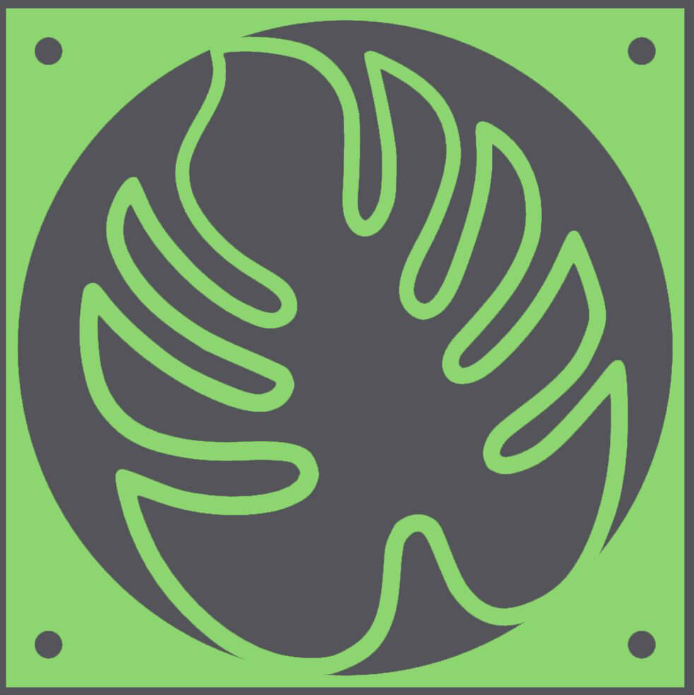 Monstera Leaf decorative fan cover in green – WBDesignsLV