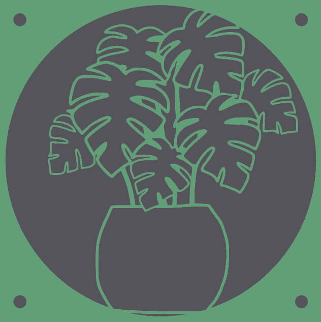 Monstera Potted decorative fan cover in olive green – WBDesignsLV