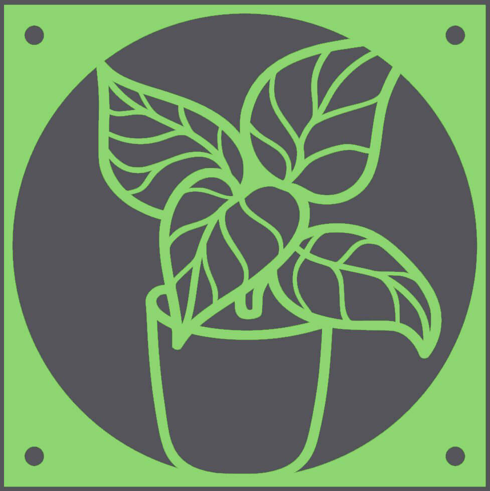 Potted Foliage decorative fan cover in green – WBDesignsLV