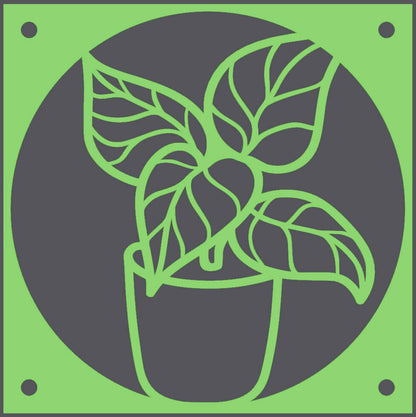 Potted Foliage decorative fan cover in green – WBDesignsLV