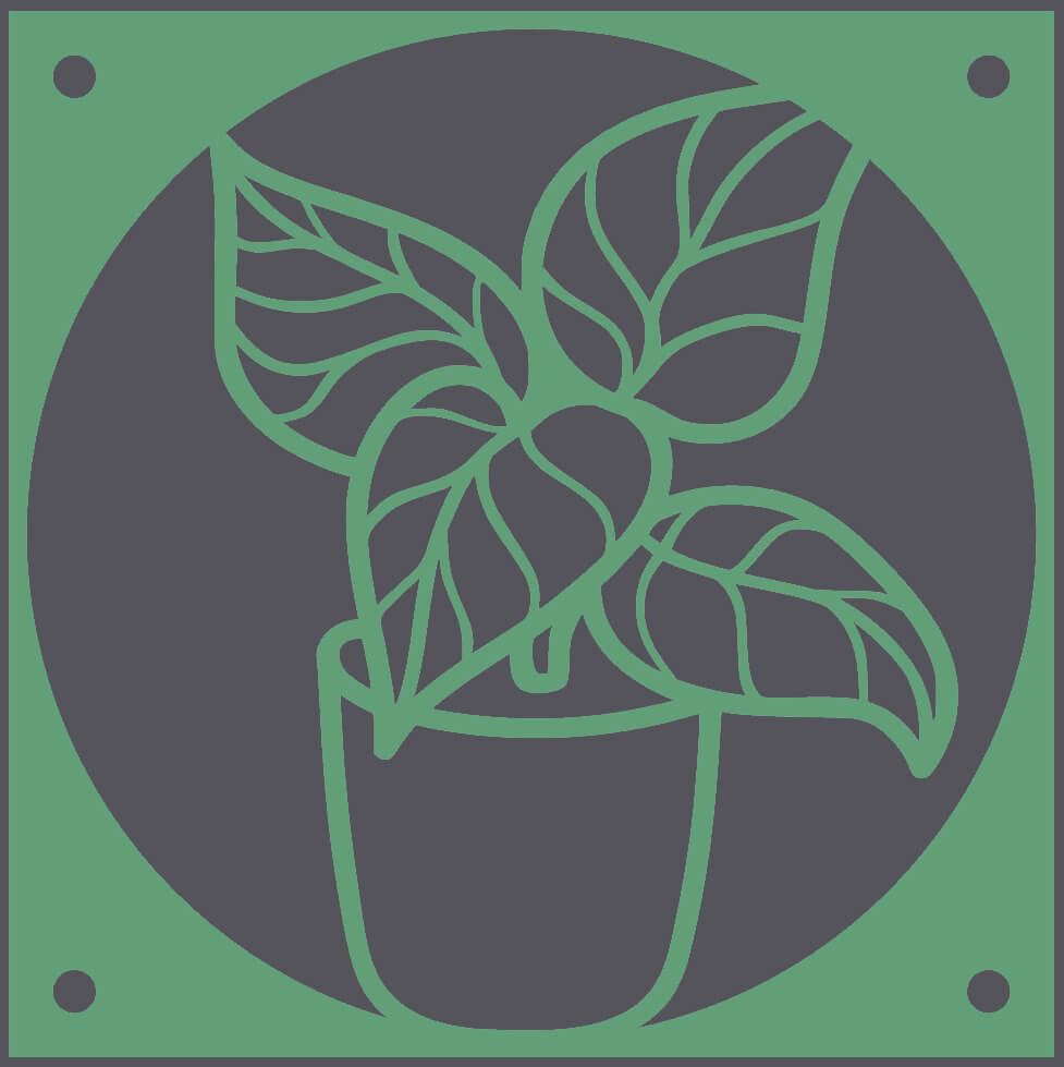 Potted Foliage decorative fan cover in olive green – WBDesignsLV
