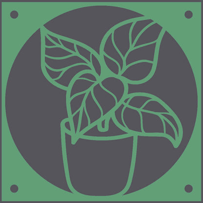 Potted Foliage decorative fan cover in olive green – WBDesignsLV