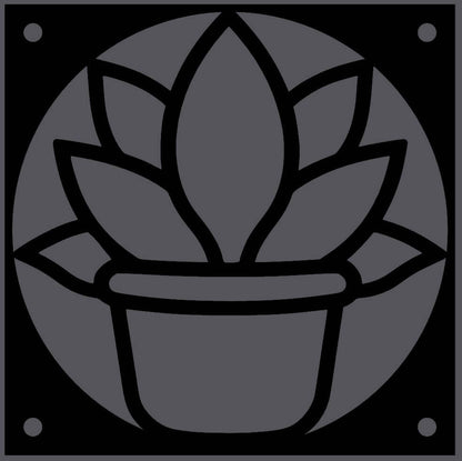 Potted Lotus decorative fan cover in black – WBDesignsLV