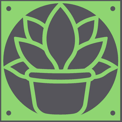 Potted Lotus decorative fan cover in green – WBDesignsLV
