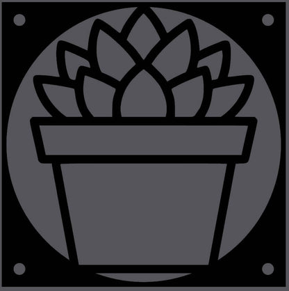 Potted Succulent decorative fan cover in black – WBDesignsLV