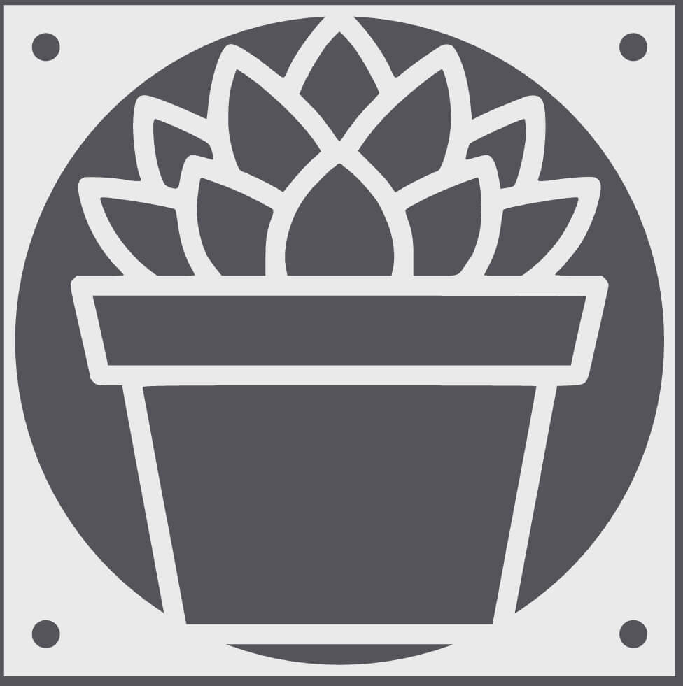 Potted Succulent decorative fan cover in white – WBDesignsLV