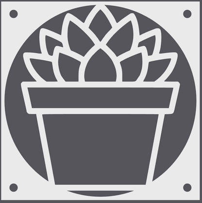 Potted Succulent decorative fan cover in white – WBDesignsLV