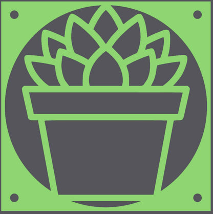 Potted Succulent decorative fan cover in green – WBDesignsLV