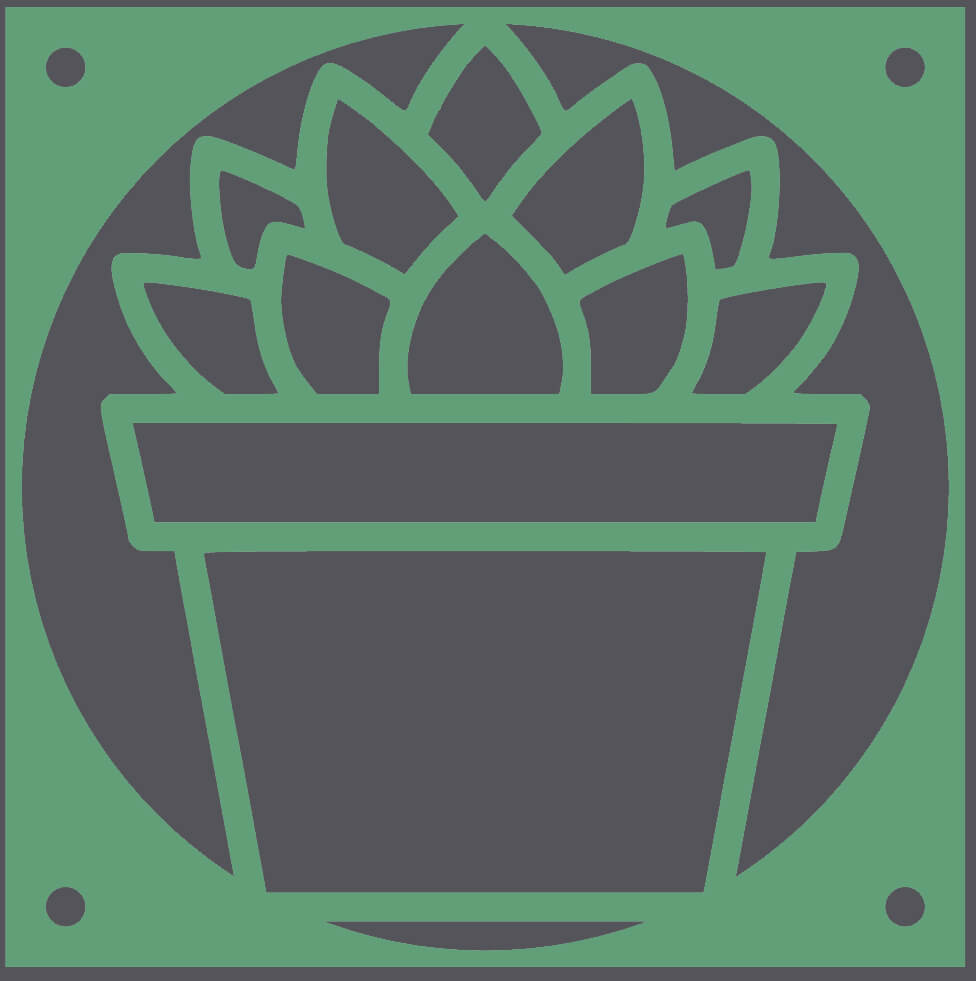 Potted Succulent decorative fan cover in olive green – WBDesignsLV
