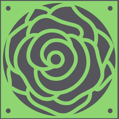 Rose Bloom decorative fan cover in green – WBDesignsLV