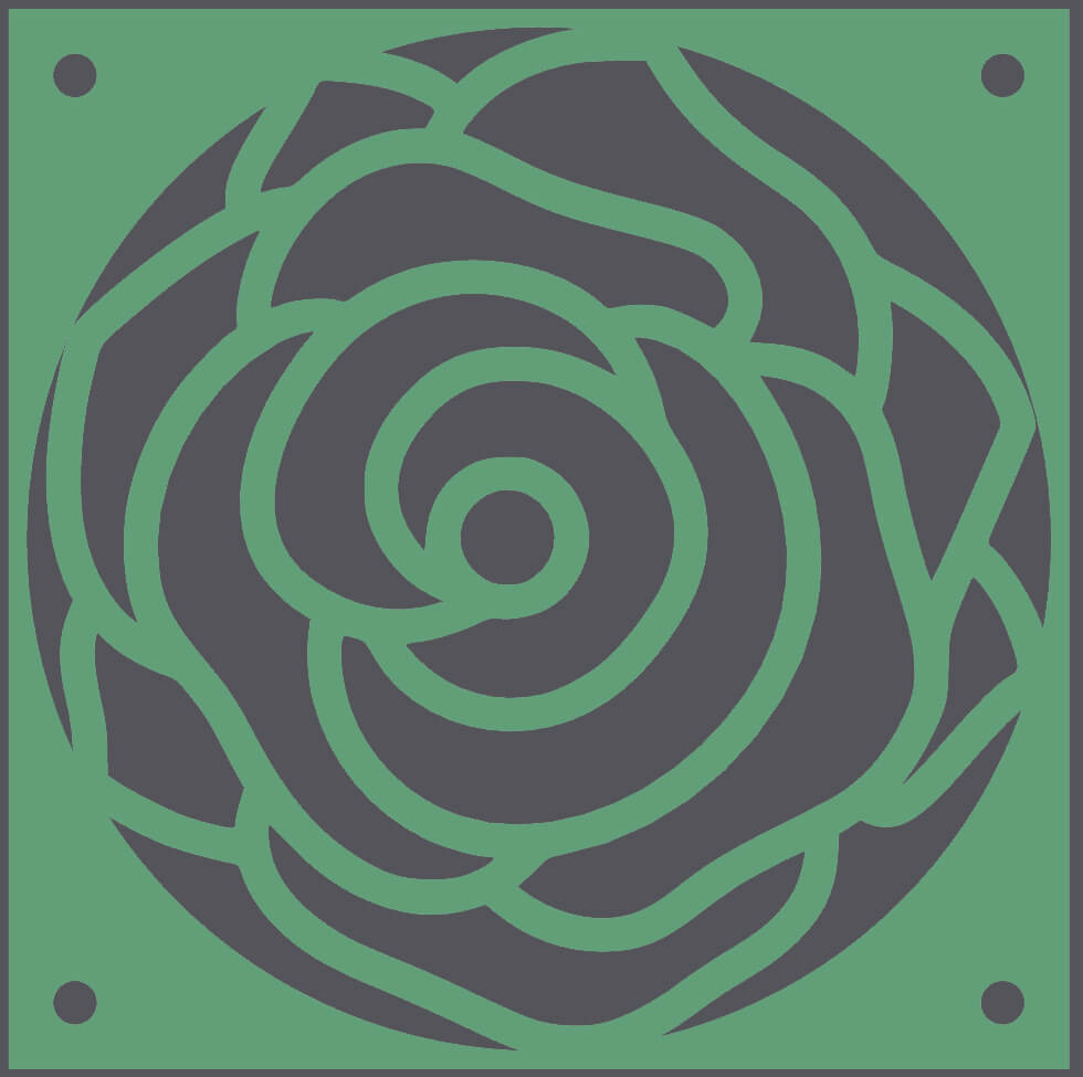 Rose Bloom decorative fan cover in olive green – WBDesignsLV