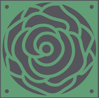 Rose Bloom decorative fan cover in olive green – WBDesignsLV