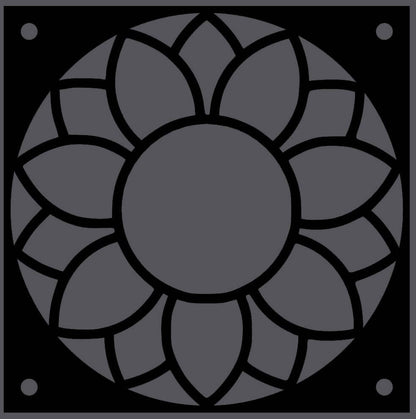 Sunflower decorative fan cover in black – WBDesignsLV