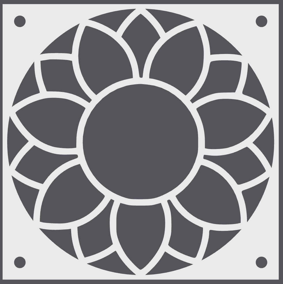 Sunflower decorative fan cover in white – WBDesignsLV
